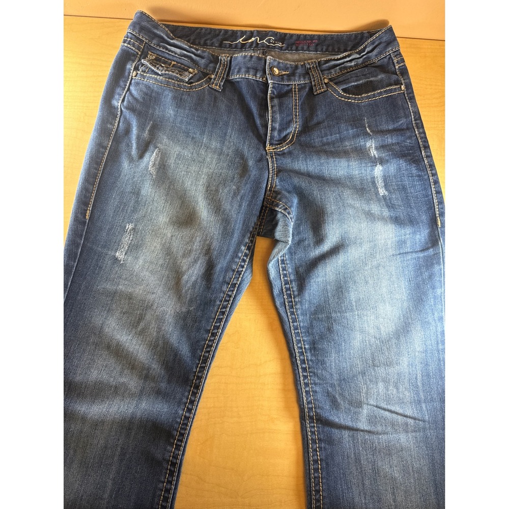 INC International Concepts Womens Regular Fit Bootcut Jeans Blue Size 14
